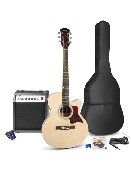 ShowKit Conjunto Guitarra Acústica Electrificada Natural