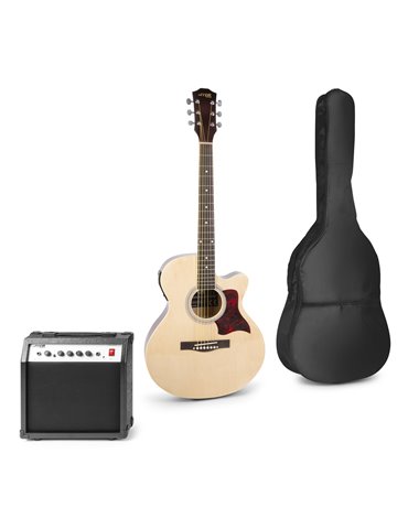 ShowKit Conjunto Guitarra Acústica Electrificada Natural 2