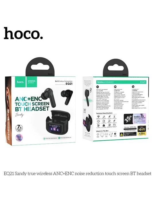 Auriculares inalámbricos HOCO EQ21 - Negro