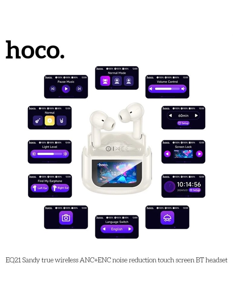 Auriculares inalámbricos HOCO EQ21 - Negro