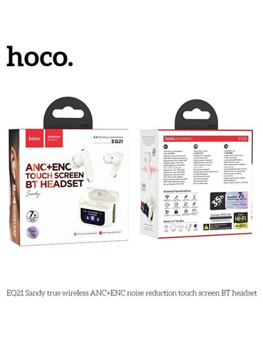 Auriculares inalámbricos HOCO EQ21 - Blanco 2