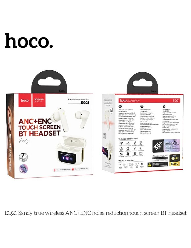 Auriculares inalámbricos HOCO EQ21 - Blanco