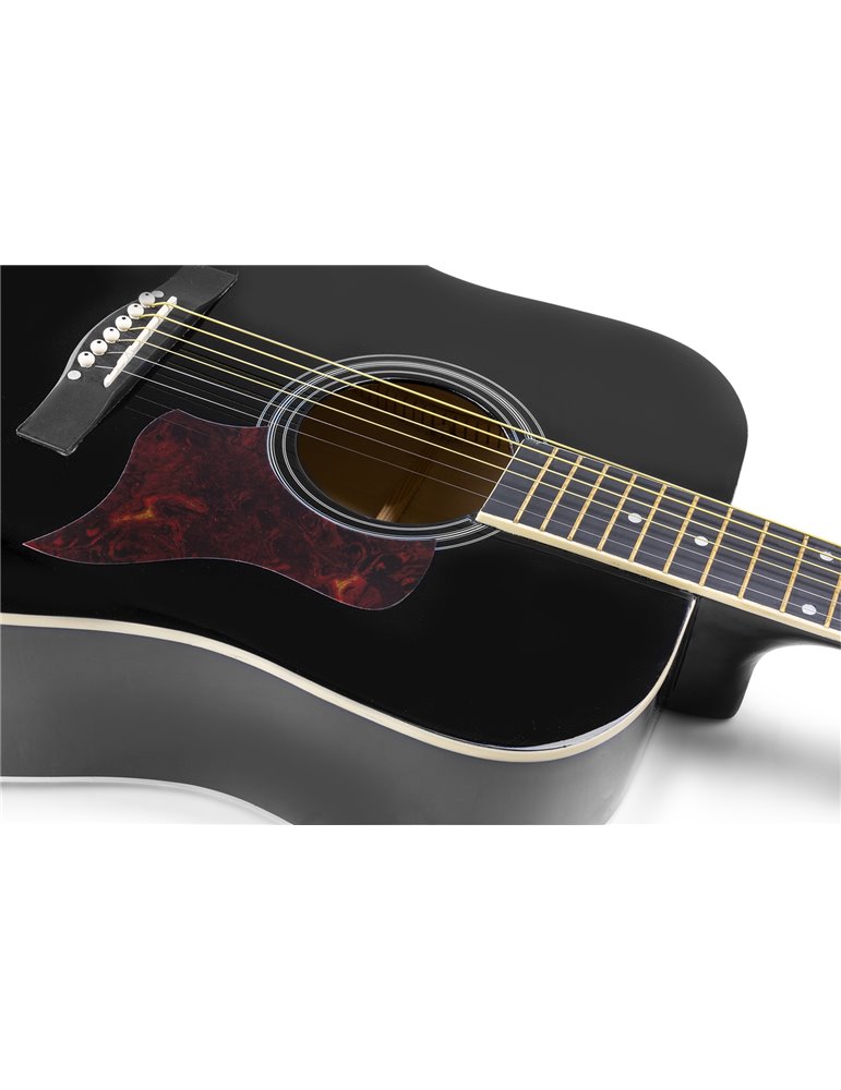 SoloJam Conjunto Guitarra Acústica Negra