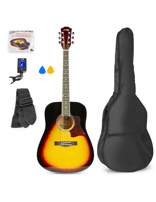 SoloJam Conjunto Guitarra Acústica Sunburst