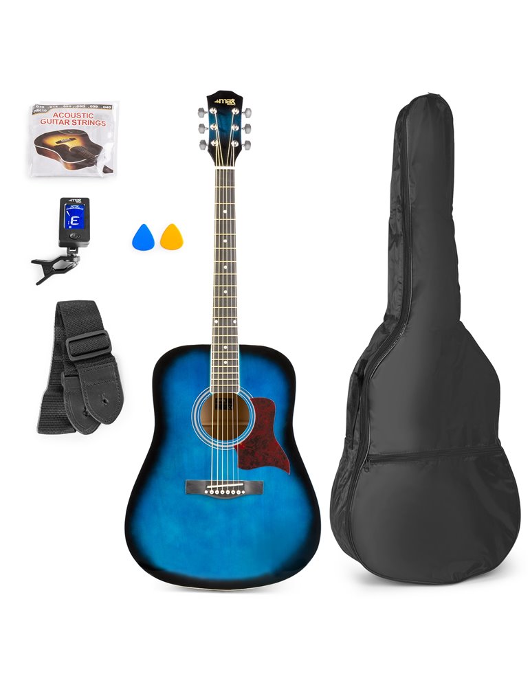 SoloJam Conjunto Guitarra Acústica Azul