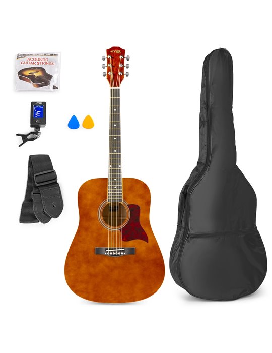 SoloJam Conjunto Guitarra Acústica Natural Oscura