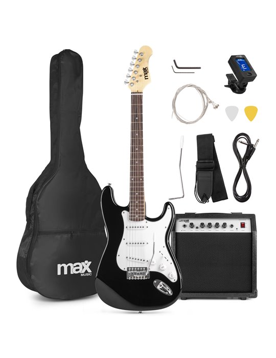 GigKit Conjunto Guitarra Eléctrica Negro