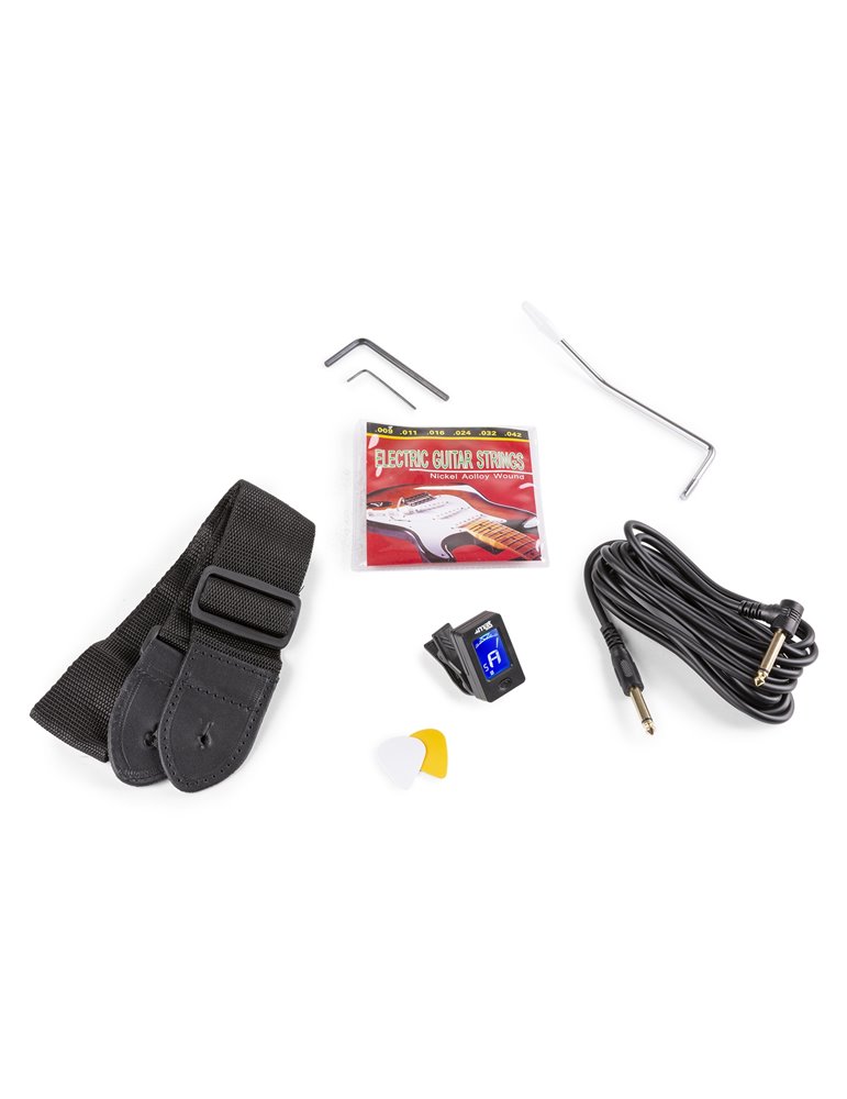 GigKit Conjunto Guitarra Eléctrica Blanco