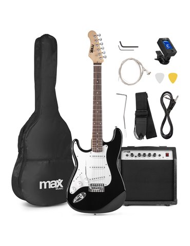 GigKit Conjunto Guitarra Eléctrica Negro Zurdo