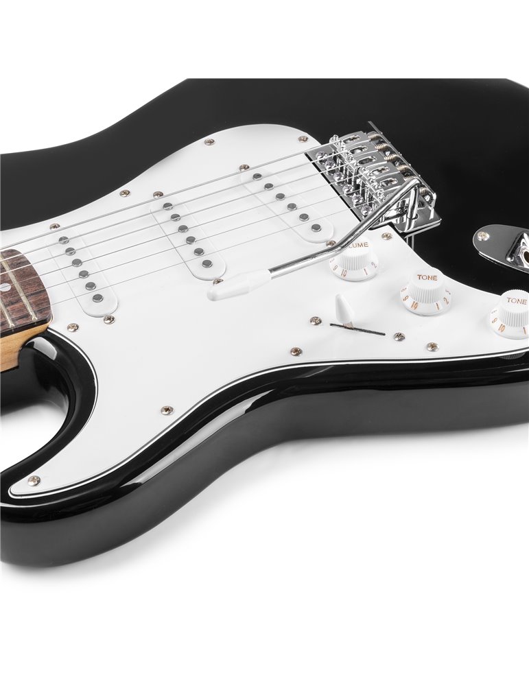 GigKit Conjunto Guitarra Eléctrica Negro Zurdo