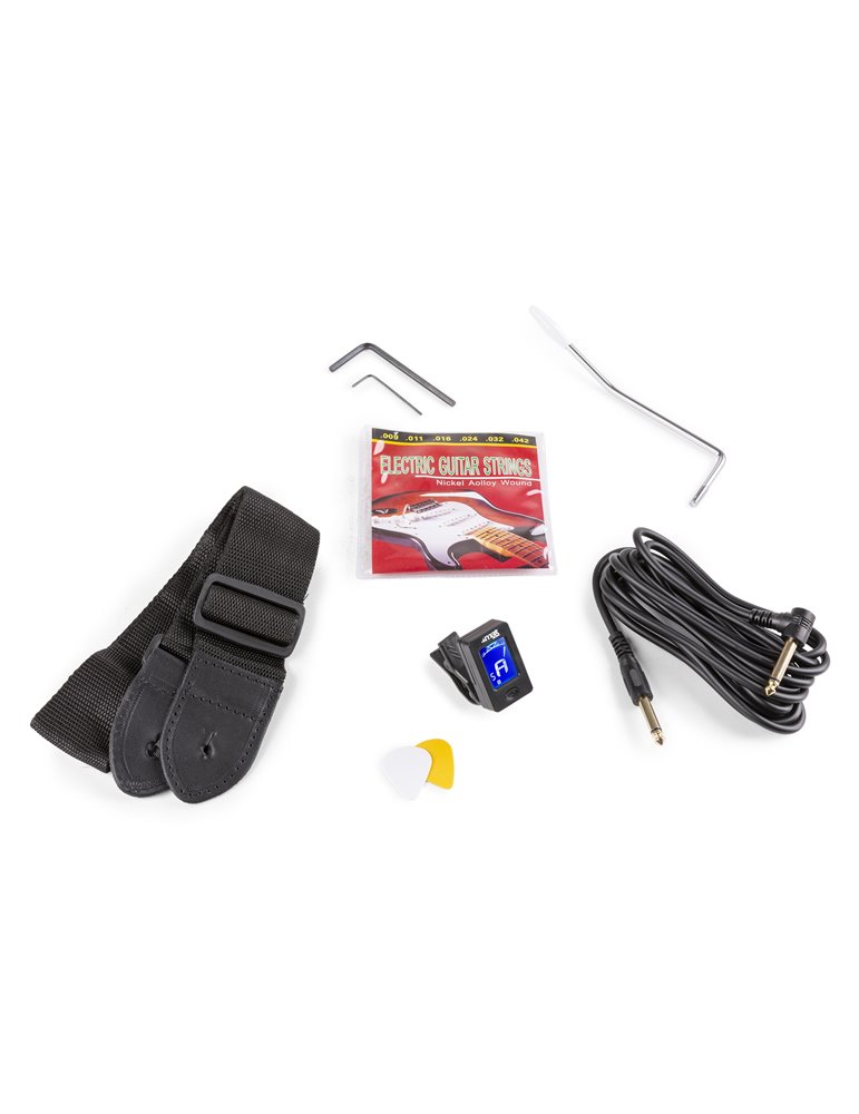 GigKit Conjunto Guitarra Eléctrica Negro Zurdo