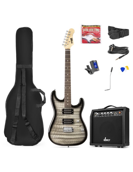 GigKit Guitarra Eléctrica estilo acolchado Negro