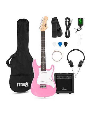 GigKit Junior Conjunto Guitarra Eléctrica Rosa 3/4