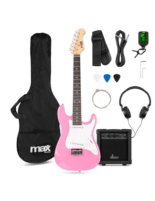 GigKit Junior Conjunto Guitarra Eléctrica Rosa 3/4