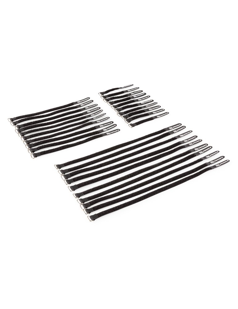 CXT-SET Conjunto de bridas para cable 30pcs Negro