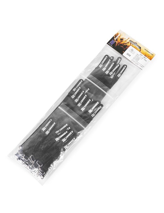 CXT-SET Conjunto de bridas para cable 30pcs Negro
