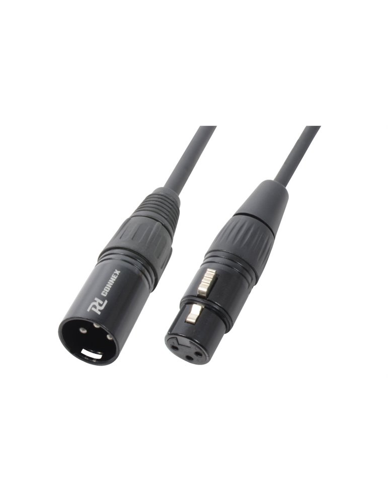CX35-3 Macho XLR- Hembra XLR, negro, 3m