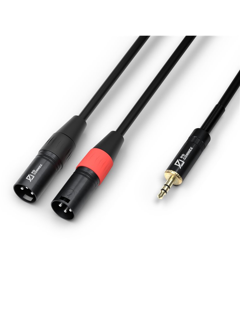 CX70-1 Cable 2x XLR Macho - 3.5mm Estereo 1.5m