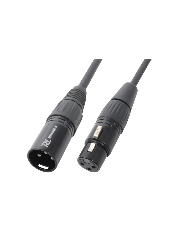 CX36-12 Macho XLR- Hembra XLR, negro, 12m