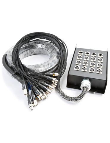 CX160 Manguera escenario 12-in 4-out XLR 15 metros