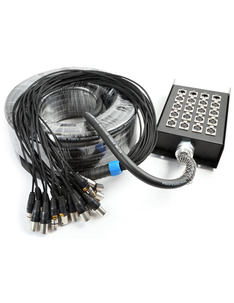 CX164 Manguera escenario 16-in 4-out XLR 30 metros