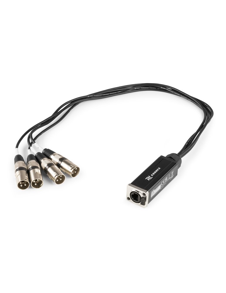 CX190 RJ45 to 4x XLR3M Cable Splitter 0.7m
