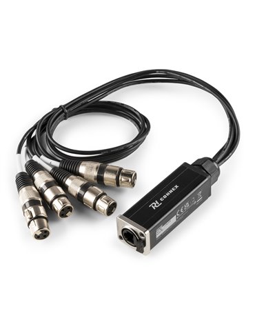 CX192 RJ45 to 4xXLR3F Cable Splitter 0.7m