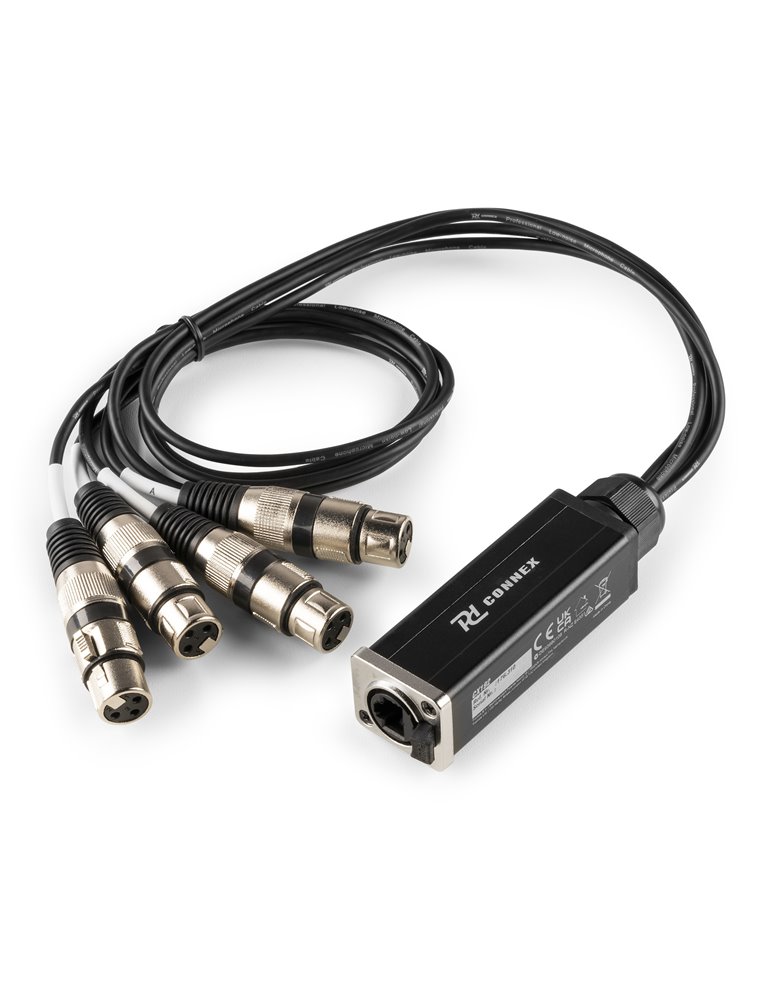 CX192 RJ45 to 4xXLR3F Cable Splitter 0.7m