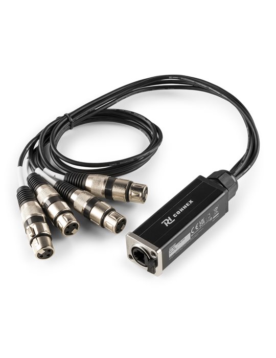 CX192 RJ45 to 4xXLR3F Cable Splitter 0.7m