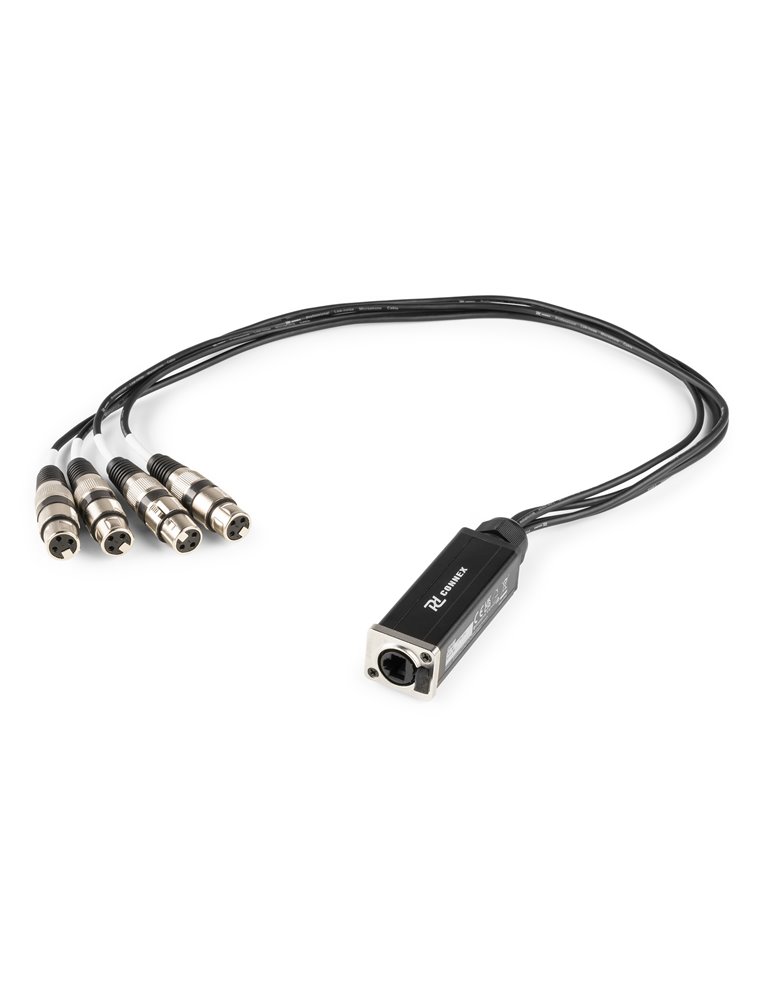 CX192 RJ45 to 4xXLR3F Cable Splitter 0.7m