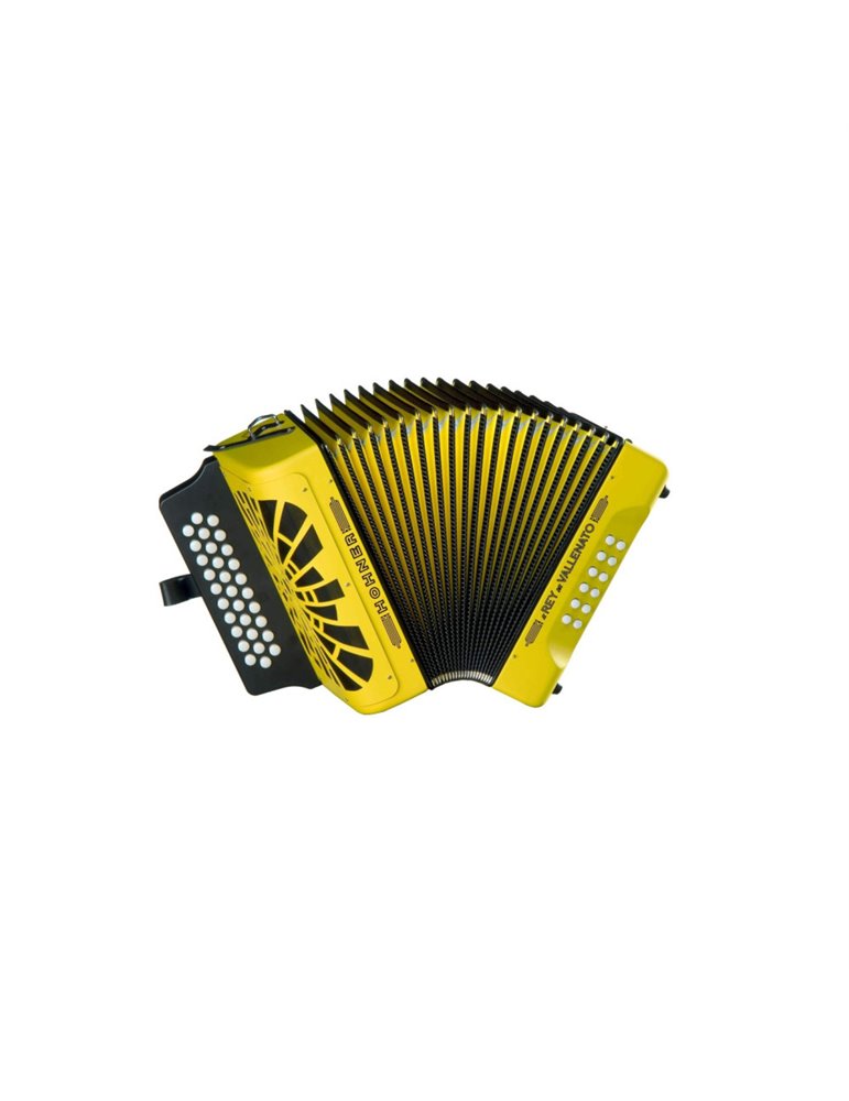 Acordeón Hohner Rey Vallenato GCF A-4926 Amarillo