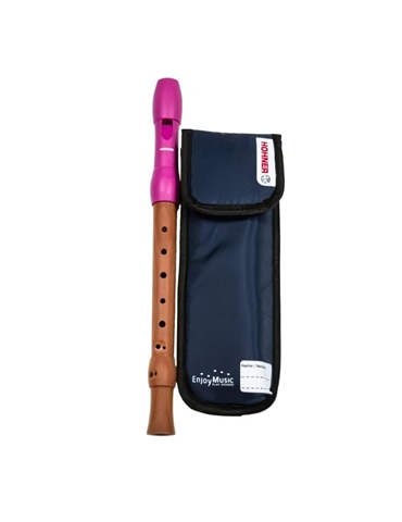 Flauta Hohner Mixta Boquilla Rosa Digitación Barroca 3P 9584-1