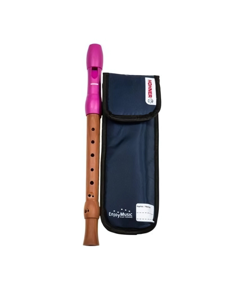 Flauta Hohner Mixta Boquilla Rosa Digitación Barroca 3P 9584-1