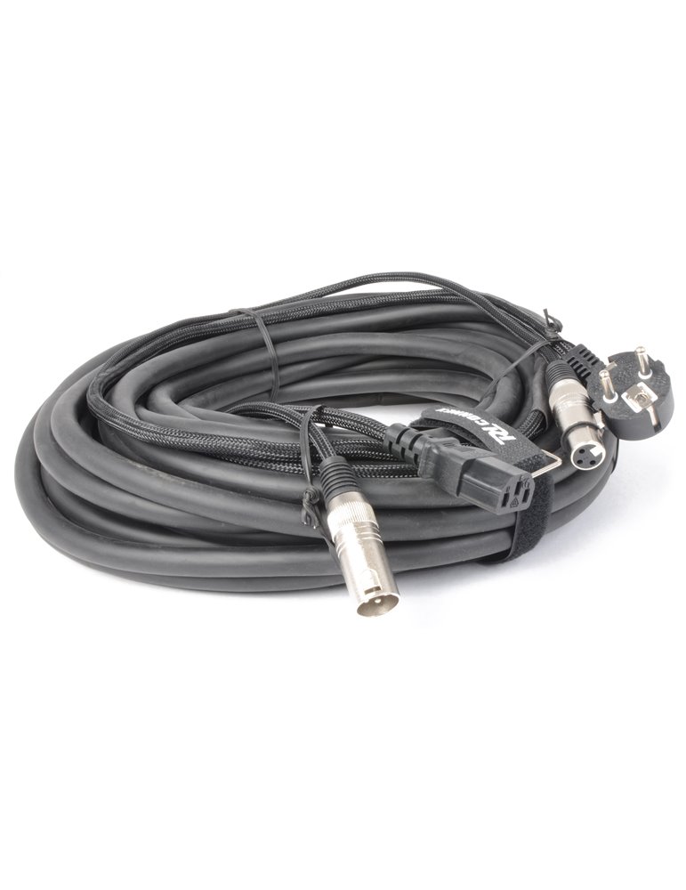 CX02-15 Audio Combi Cable Schuko - XLR F / IEC F - XLR M 15m