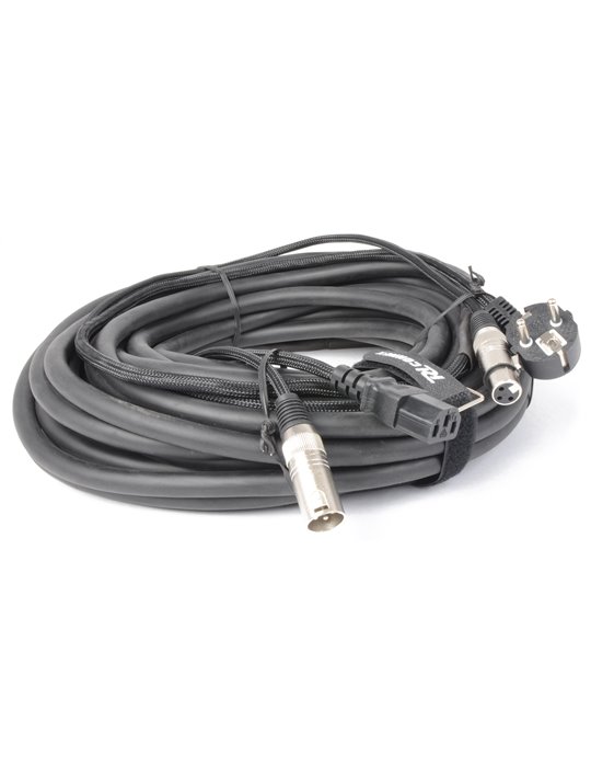 CX02-15 Audio Combi Cable Schuko - XLR F / IEC F - XLR M 15m