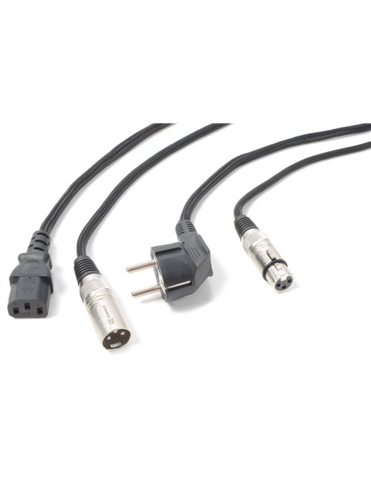 CX02-15 Audio Combi Cable Schuko - XLR F / IEC F - XLR M 15m