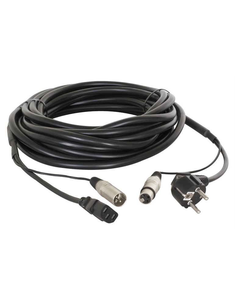 CX02-20 Audio Combi Cable Schuko - XLR F / IEC F - XLR M 20m