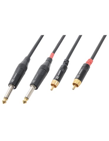 CX74-1 Cable 2xJack 6.3 Mono - 2xRCA Macho 1.5m