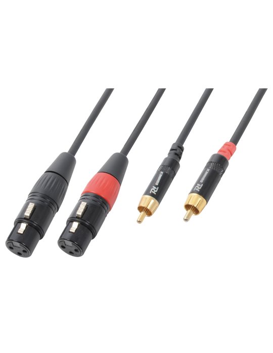CX68-3 2x Hembra XLR - 2x Macho RCA 3m