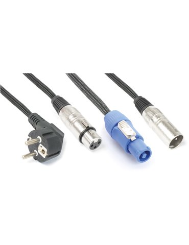 CX03-15 Audio Combi Cable Schuko - XLR F / Alimentacion A - XLR M 15m