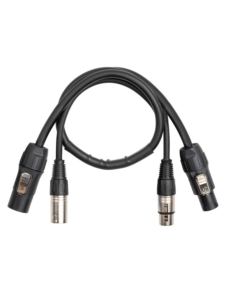 CX07-0.50 Combi Cable Powerconnector TR - XLR M / Powerconnector TR - XLR F 0.50m