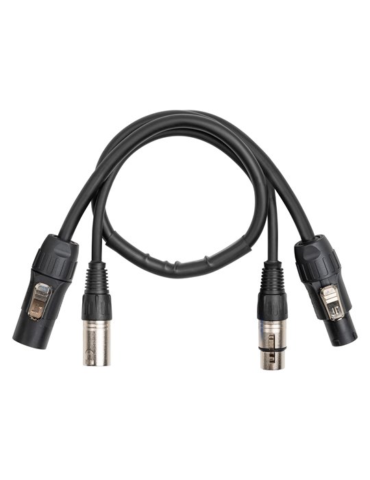 CX07-0.50 Combi Cable Powerconnector TR - XLR M / Powerconnector TR - XLR F 0.50m