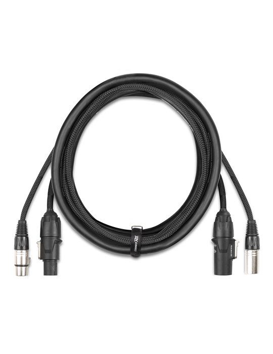 CX07-2 Combi Cable Powerconnector TR - XLR M / Powerconnector TR - XLR F 2m