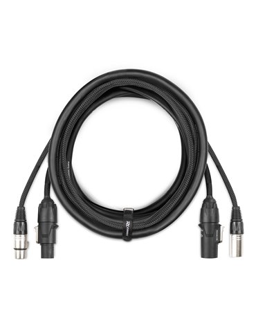 CX07-5 Combi Cable Powerconnector TR - XLR M / Powerconnector TR - XLR F 5m