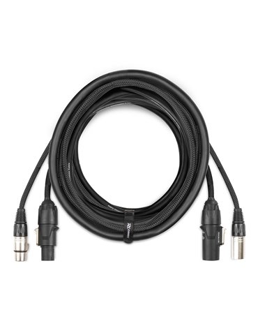 CX07-10 Combi Cable Powerconnector TR - XLR M / Powerconnector TR - XLR F 10m
