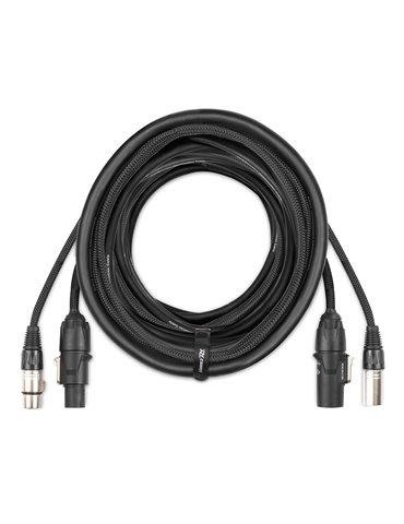 CX07-15 Combi Cable Powerconnector TR - XLR M / Powerconnector TR - XLR F 15m