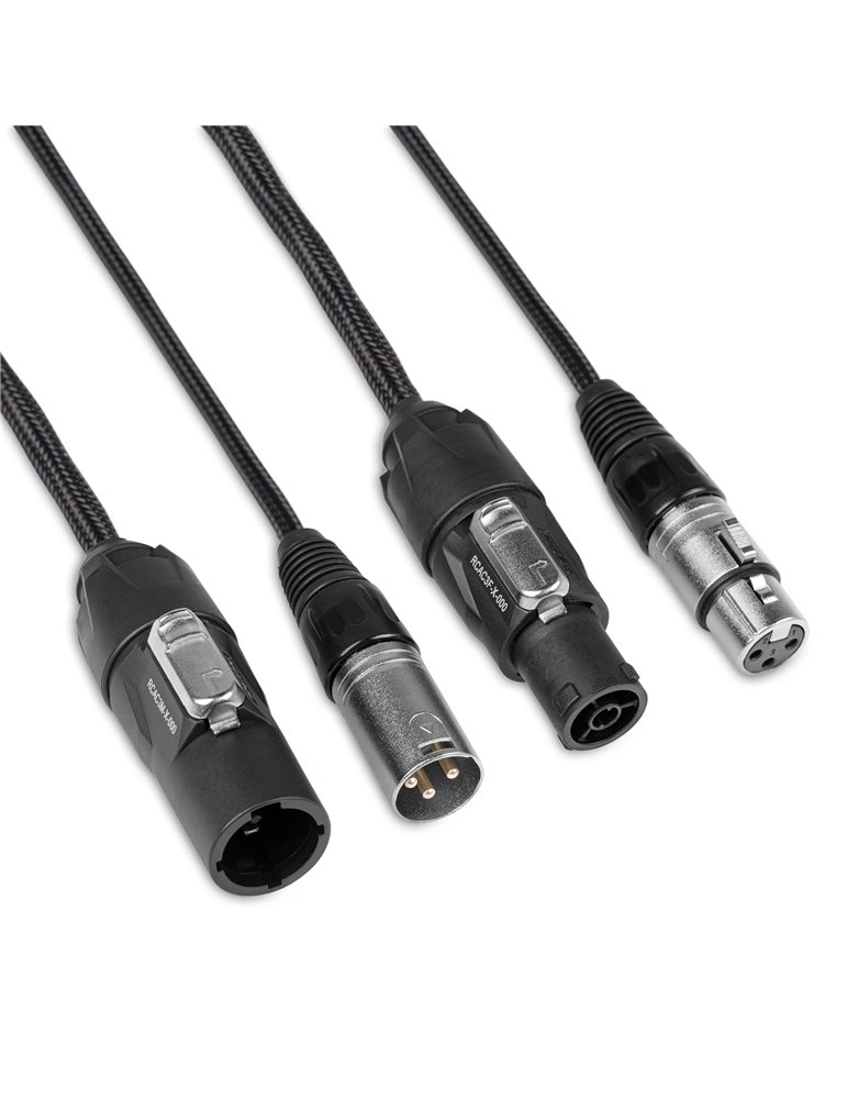 CX07-15 Combi Cable Powerconnector TR - XLR M / Powerconnector TR - XLR F 15m