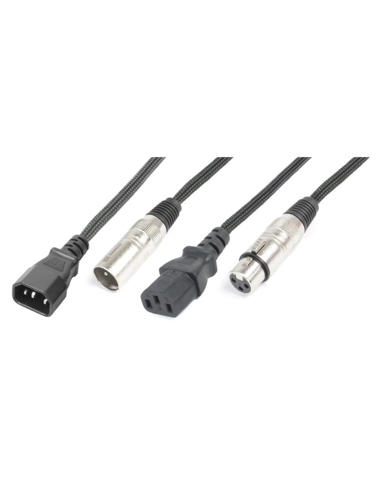 CX09-10 Ligero Combi Cable IEC M - XLR M / IEC F - XLR F 10m 