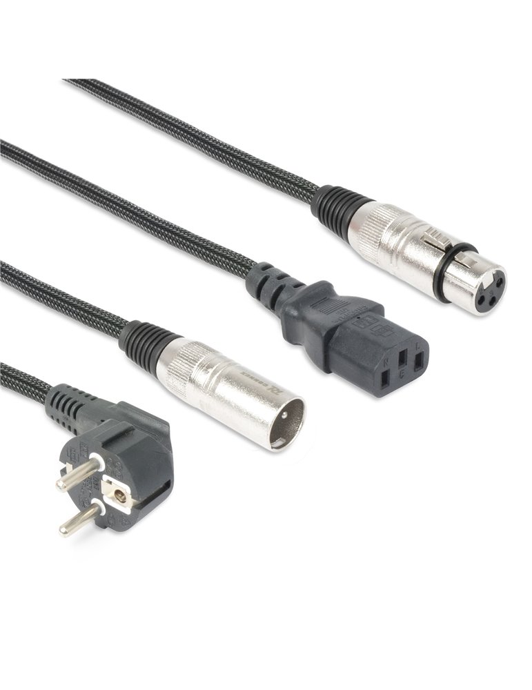 CX10-10 Ligero Combi Cable Shuko - XLR M / IEC F - XLR F 10m 
