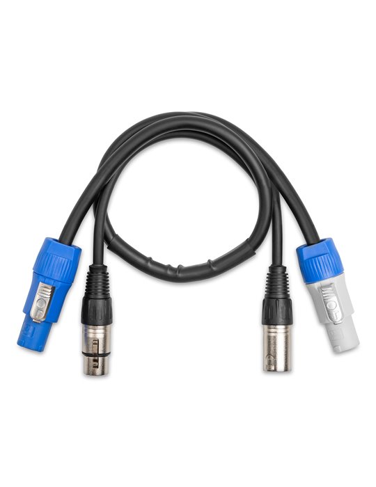 CX11-0.50 Combi Cable Alimentacion B - XLR M/ Alimentacion A - XLR F 0.50m